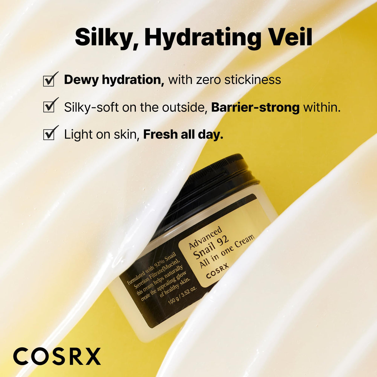 COSRX Snail Mucin 92% Face Moisturizer Cream