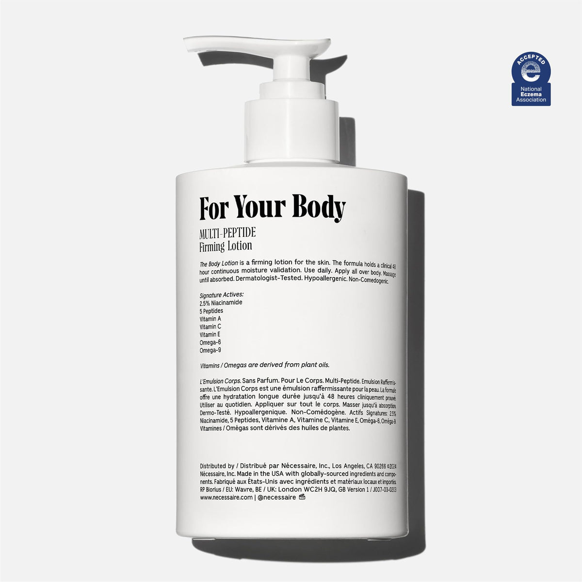 Nécessaire Multi-Peptide Body Lotion with 2.5% Niacinamide