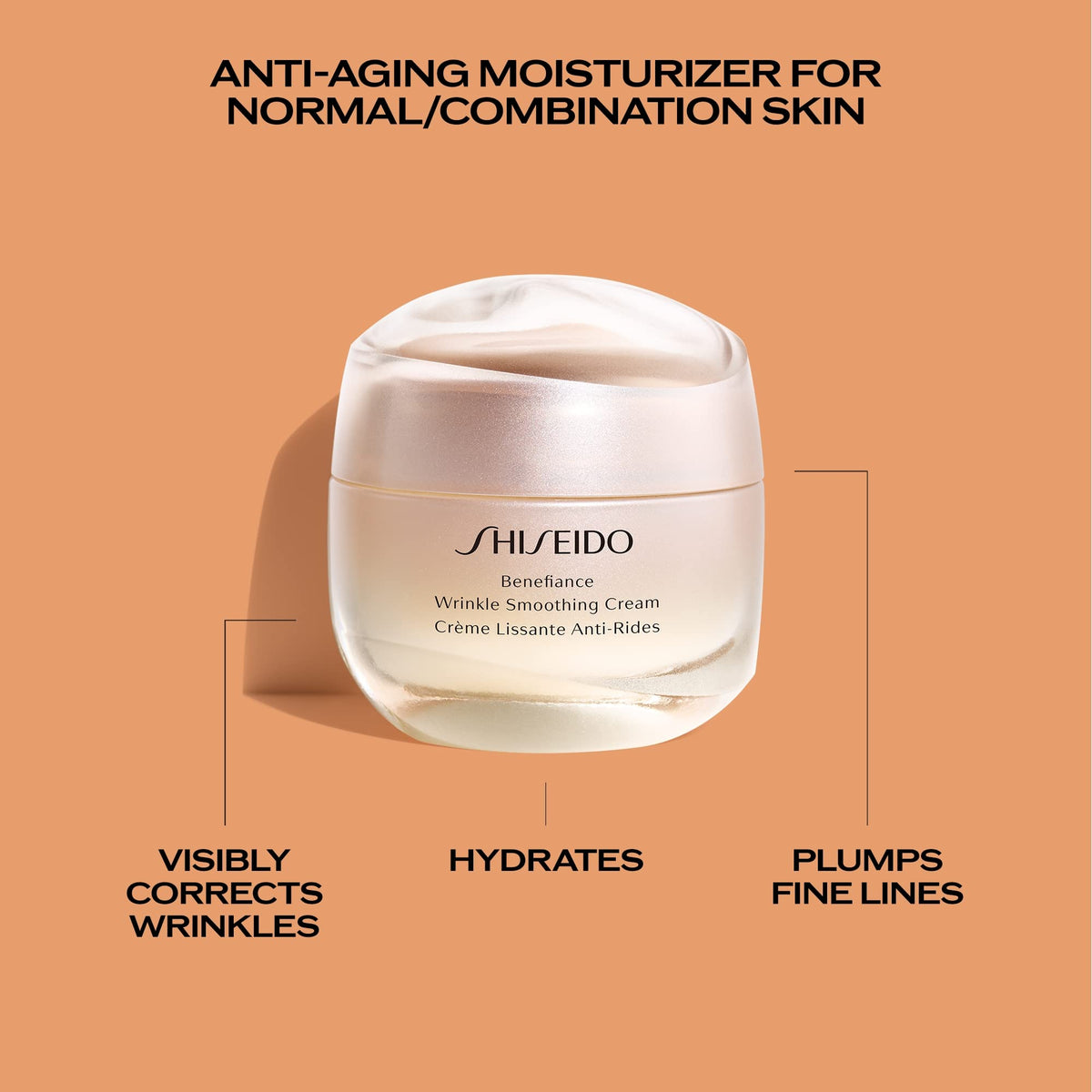 Shiseido Benefiance Wrinkle Smoothing Cream Anti-Aging Moisturizer 50 mL