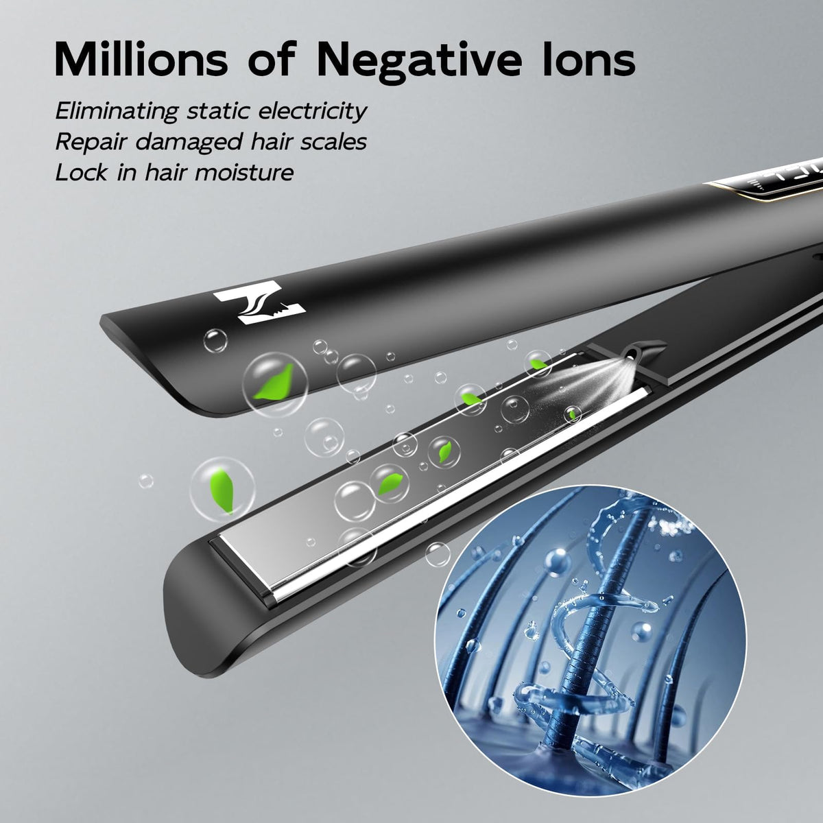 Nicebay Titanium Hair Straightener and Curler 2-in-1