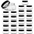 Yarlung 24 Pack 5 Oz Clear PET Plastic Jars with Lids