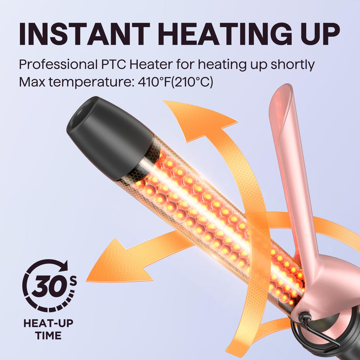 Wavytalk 5-in-1 Interchangeable Ceramic Curling Wand Set