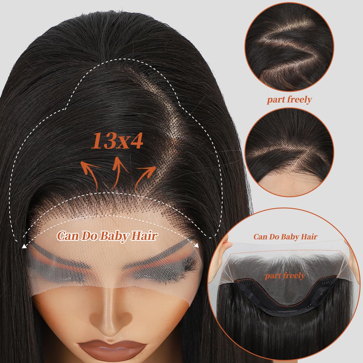 Synthetic Lace Front Wig 13x4 HD Lace Pre-Plucked 26 Inch Wavy