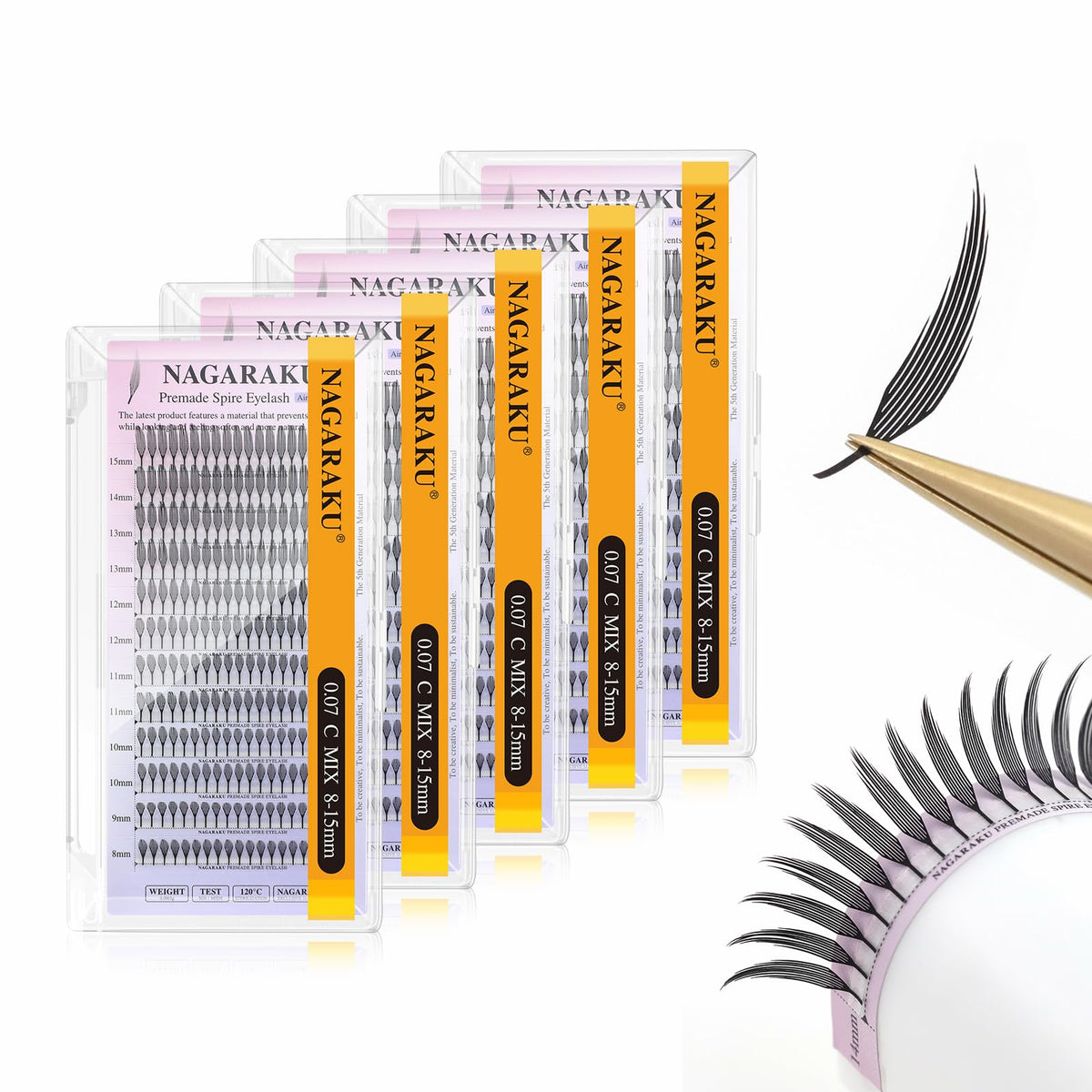NAGARAKU Premade Anime Eyelash Extensions