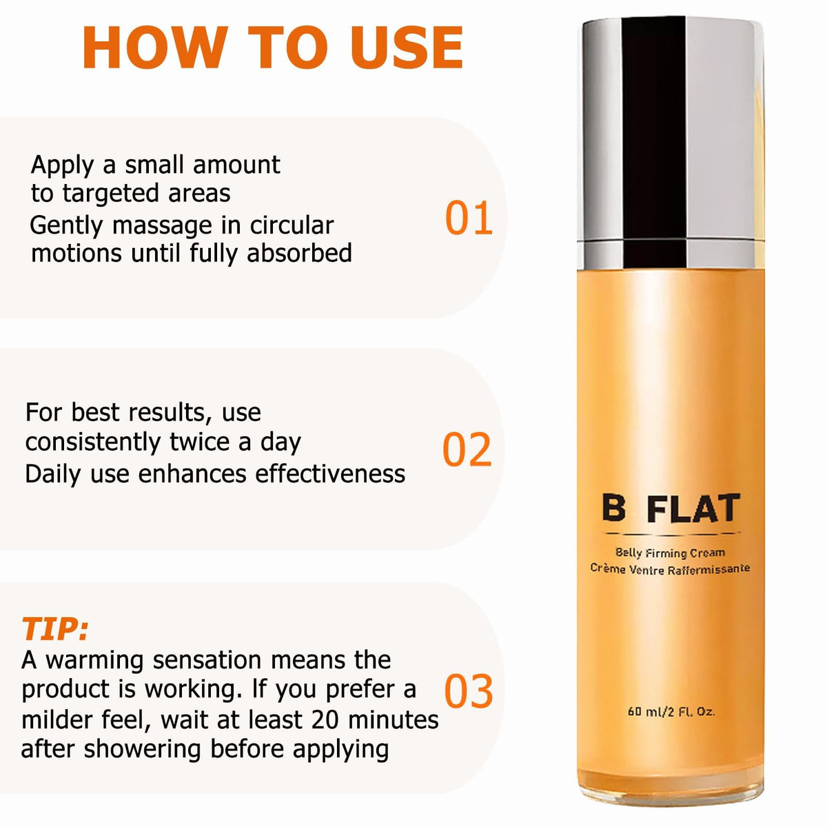 NICENINE B Flat Belly Firming Cream for Body Skin Tightening