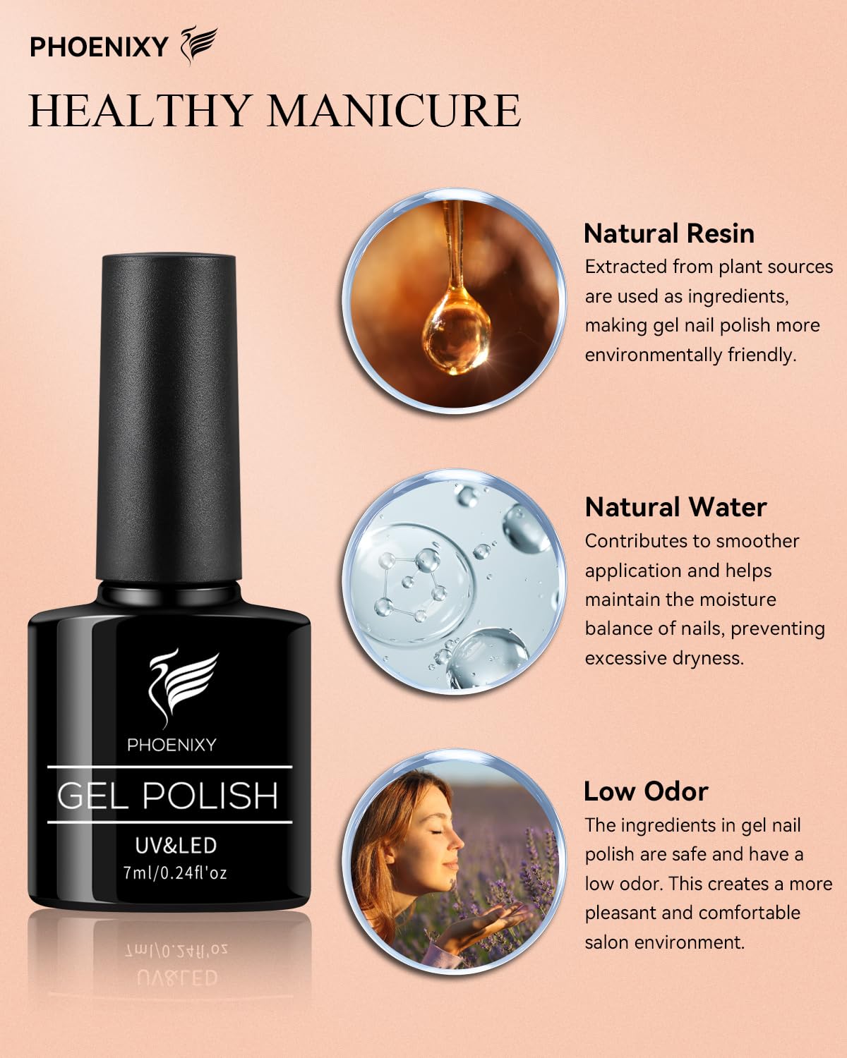 Phoenixy 61-Piece Gel Nail Polish Kit with 48W UV LED Nail Lamp