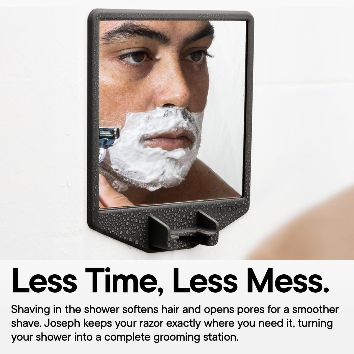 TOOLETRIES The Joseph Fog-Reducing Shower Mirror with Razor Holder