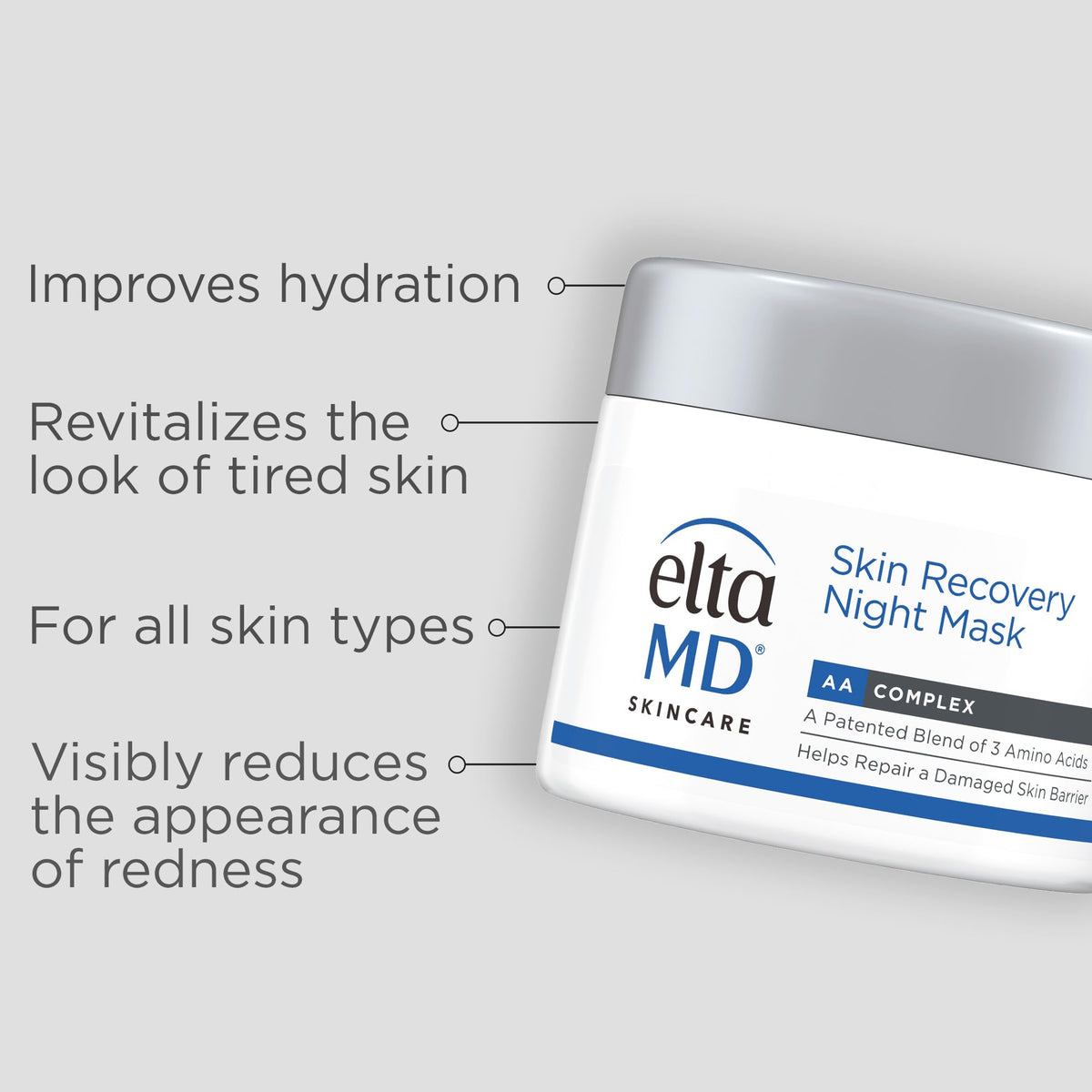 EltaMD Skin Recovery Overnight Face Mask for Sensitive Skin, 1.7 oz