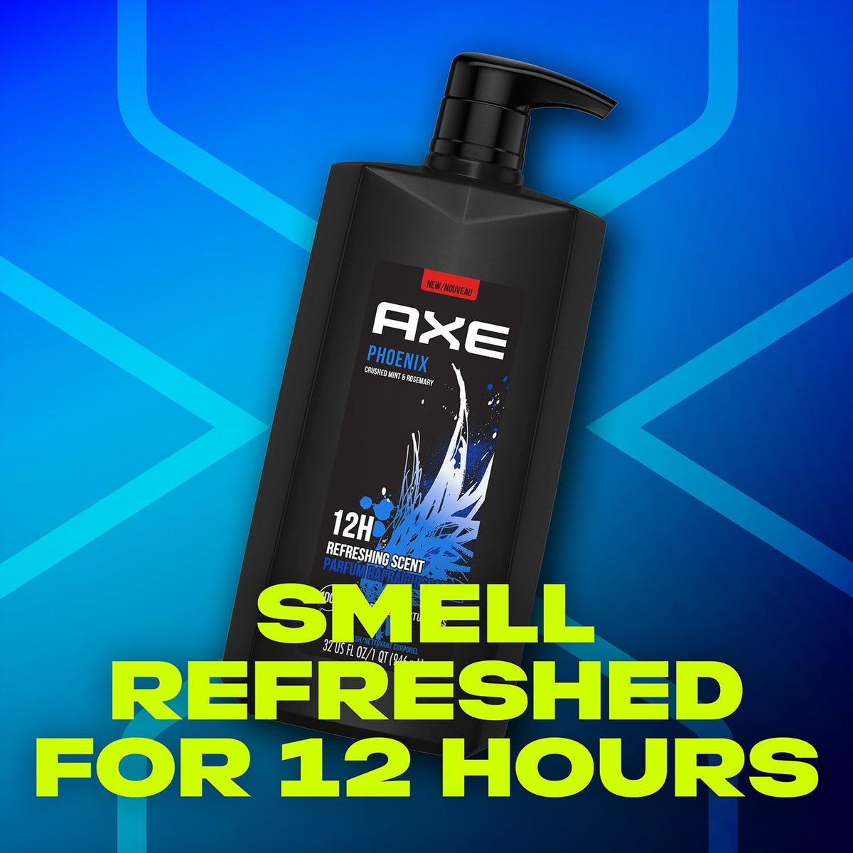 AXE Men's Body Wash & Shower Gel, Phoenix, 3-Pack, 32 Fl Oz Each