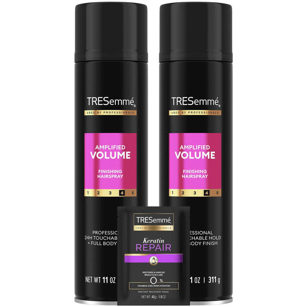TRESemmé Amplified Volume Hairspray 2-Pack with Travel Extra Hold Spray
