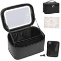Makeup Bag with LED Mirror, 3-Color Light Travel Cosmetic Organizer