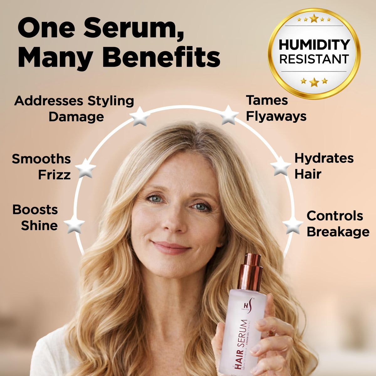 HerStyler Argan Oil Hair Serum for Frizz Control, Shine and Styling