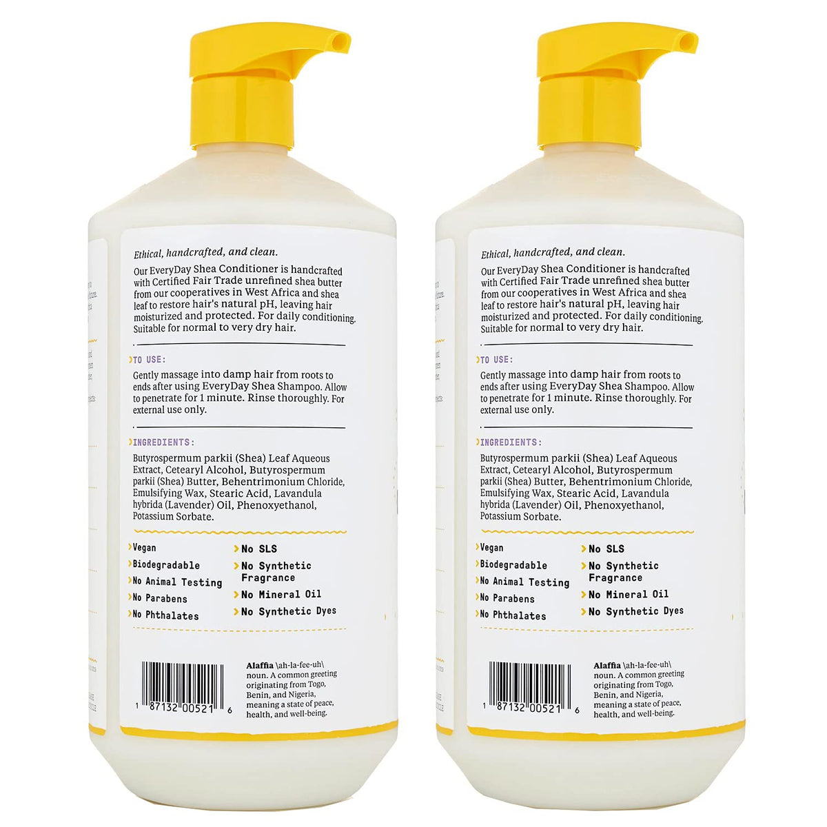 Alaffia EveryDay Shea Conditioner, Moisturizing Hair Care, 32 Fl Oz