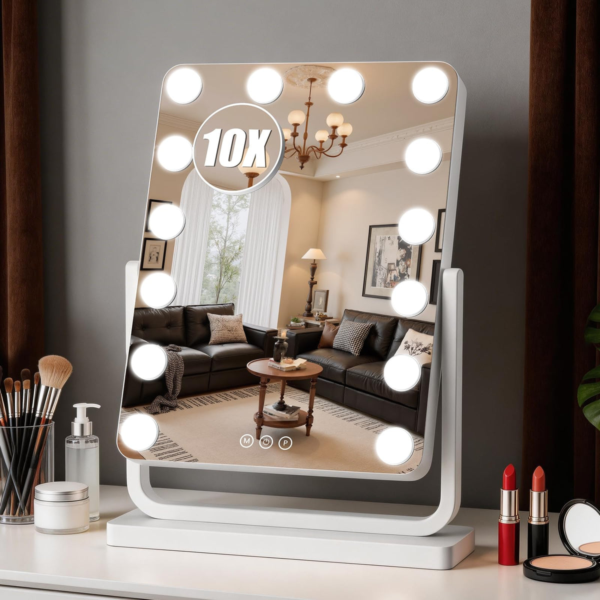 Bearolve Lighted Vanity Mirror with Dimmable 3-Color Lighting