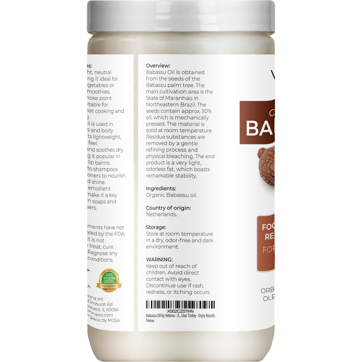 Organic Oil for Personal Care and Everyday Formulations