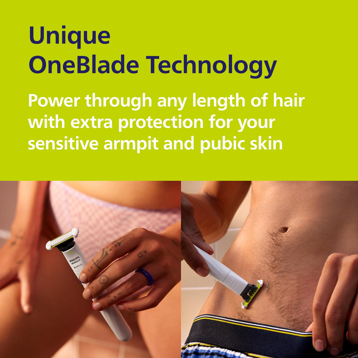 Philips Norelco OneBlade Intimate Groomer Bundle with SkinProtect Blades