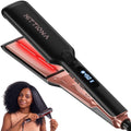 HITTIONA 1.75-Inch Ceramic Hair Straightener with Infrared Ionic Sonic Vibration