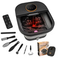 FOFOJOY Large Foot Spa Bath Massager with Heat, Bubbles, Remote and Pumice Stone