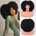 Afro Curly Synthetic Wig with Bangs