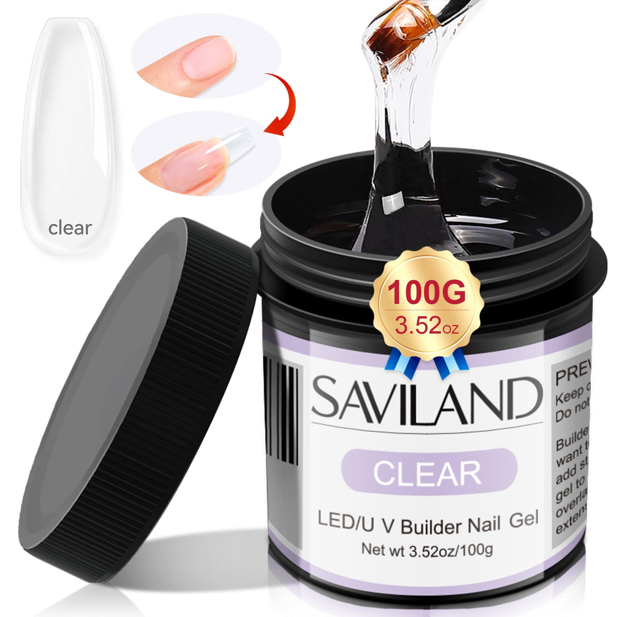 SAVILAND Builder Nail Gel for Nail Extensions and Strengthening, 100 g