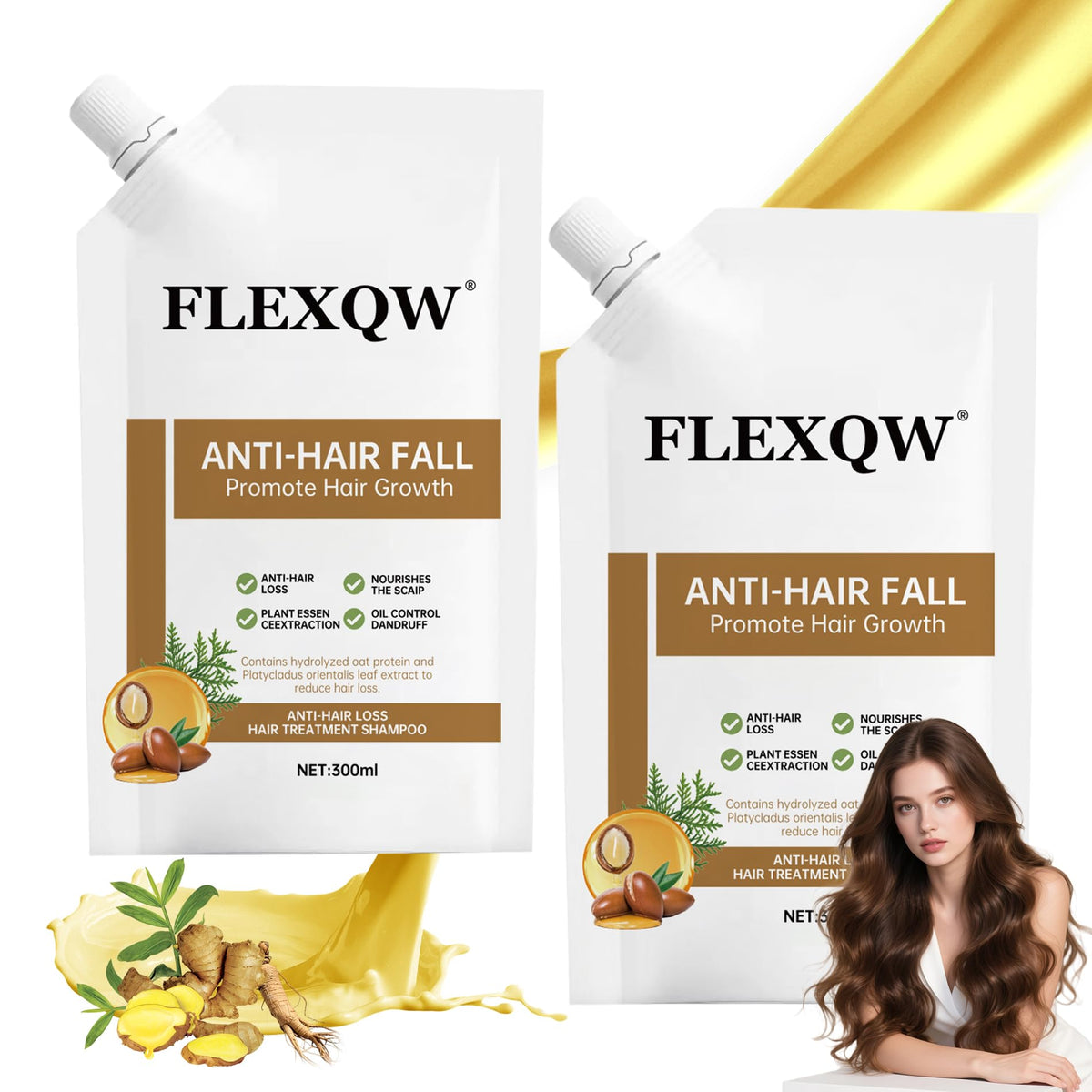 Anti-Hair Loss Shampoo with Ginger & Ginseng Extracts