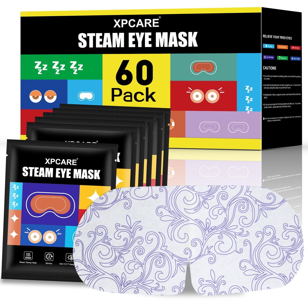 XPCARE Disposable Self-Heating Steam Eye Mask Warm Eye Compress