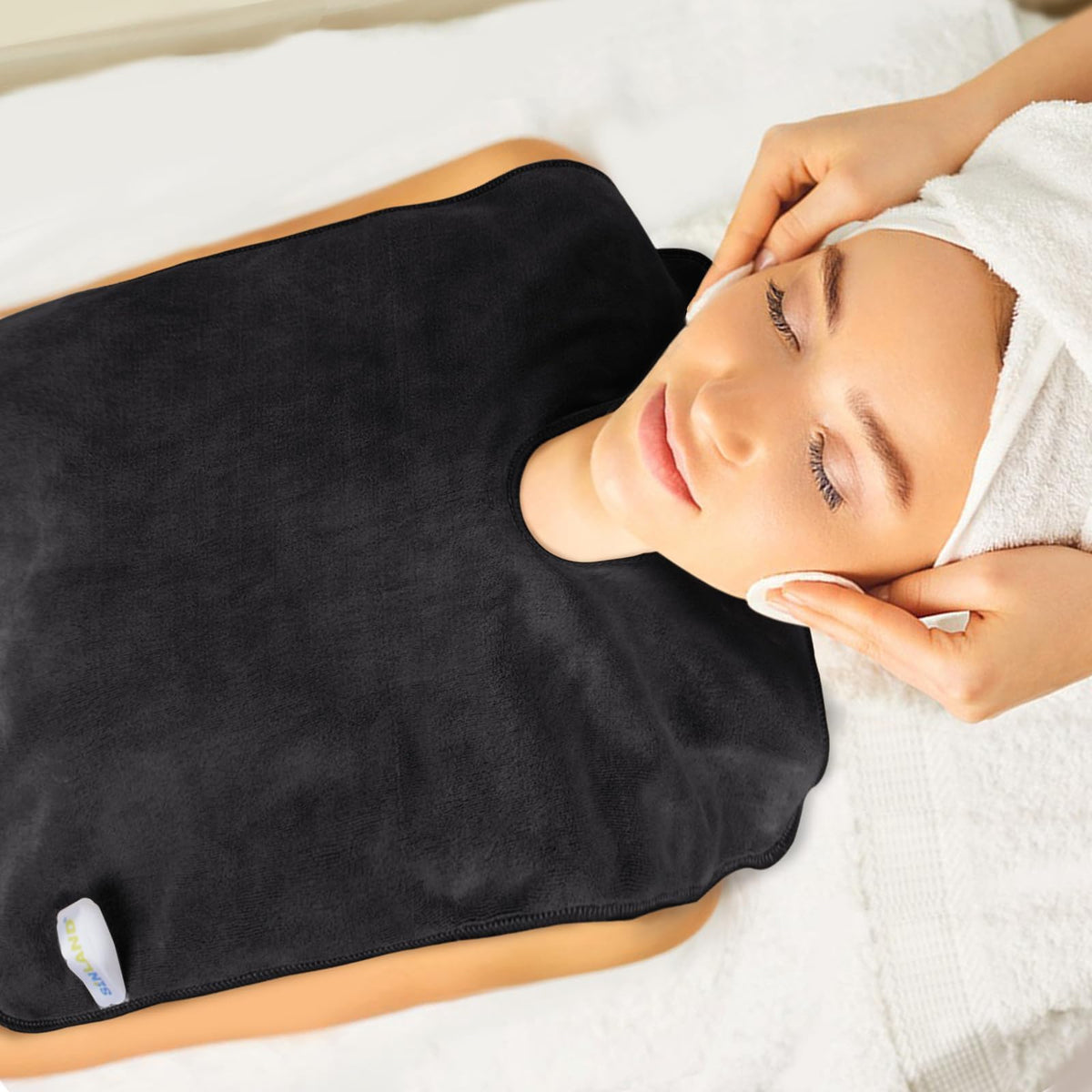 SINLAND Microfiber Esthetician Facial Towels with Split Design