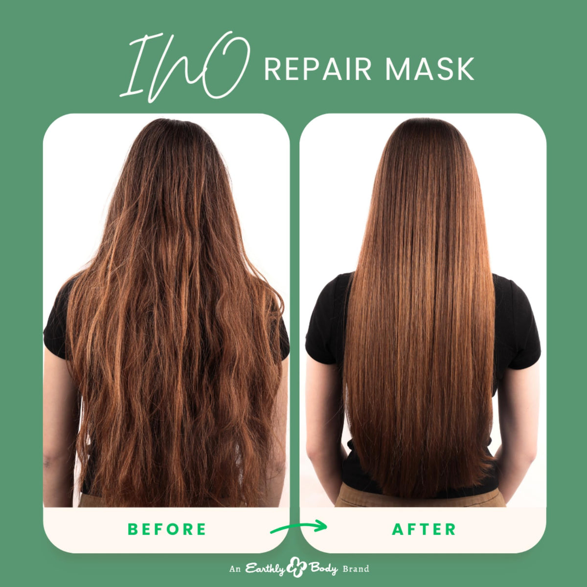 Earthly Body i.N.O Leave-In Instant Repair Hair Mask, Plant-Based, 1.7 fl oz