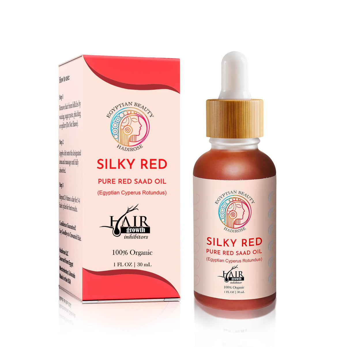Silky Red 100% Pure Egyptian Red Saad Hair Removal Oil