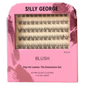 Silly George Pop-On Pre-Glued Faux Eyelash Clusters, Black