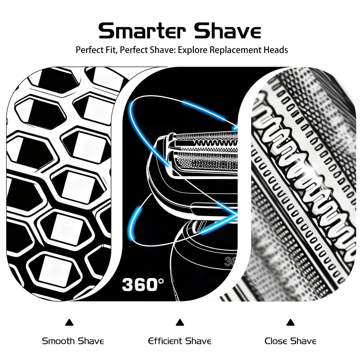 73S Series 7 Replacement Shaver Heads, 2-Pack for Braun Electric Shavers