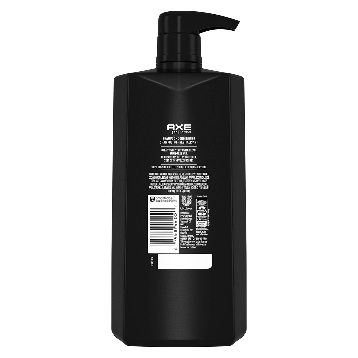 AXE Apollo 2-in-1 Shampoo & Conditioner, Sage & Cedarwood, 4 Count, 28 oz