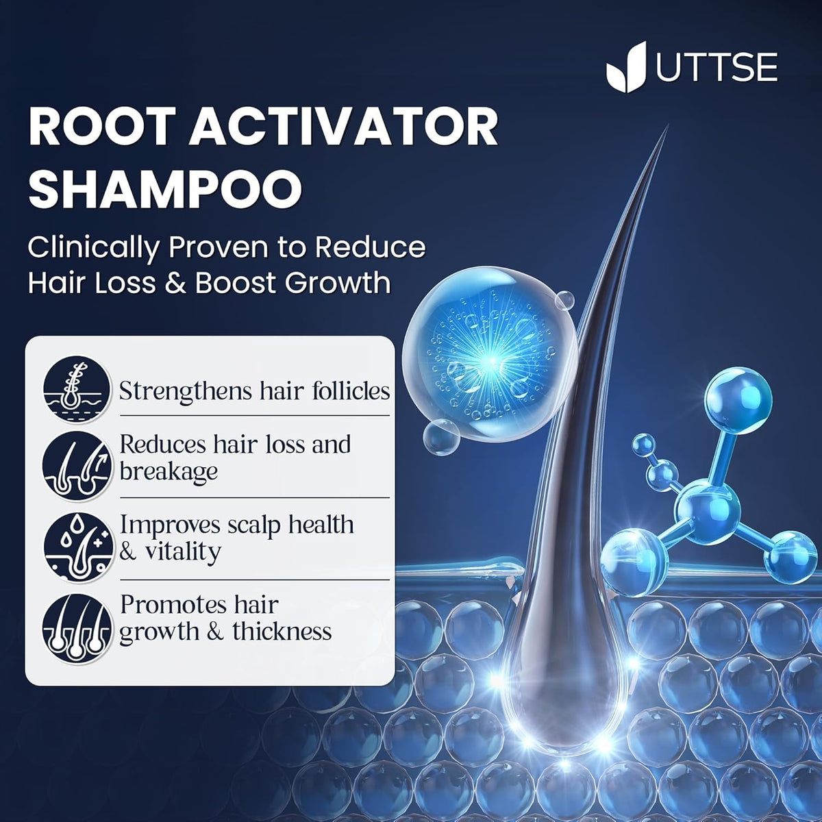 Root Activator Hair Growth Shampoo for Thinning Hair