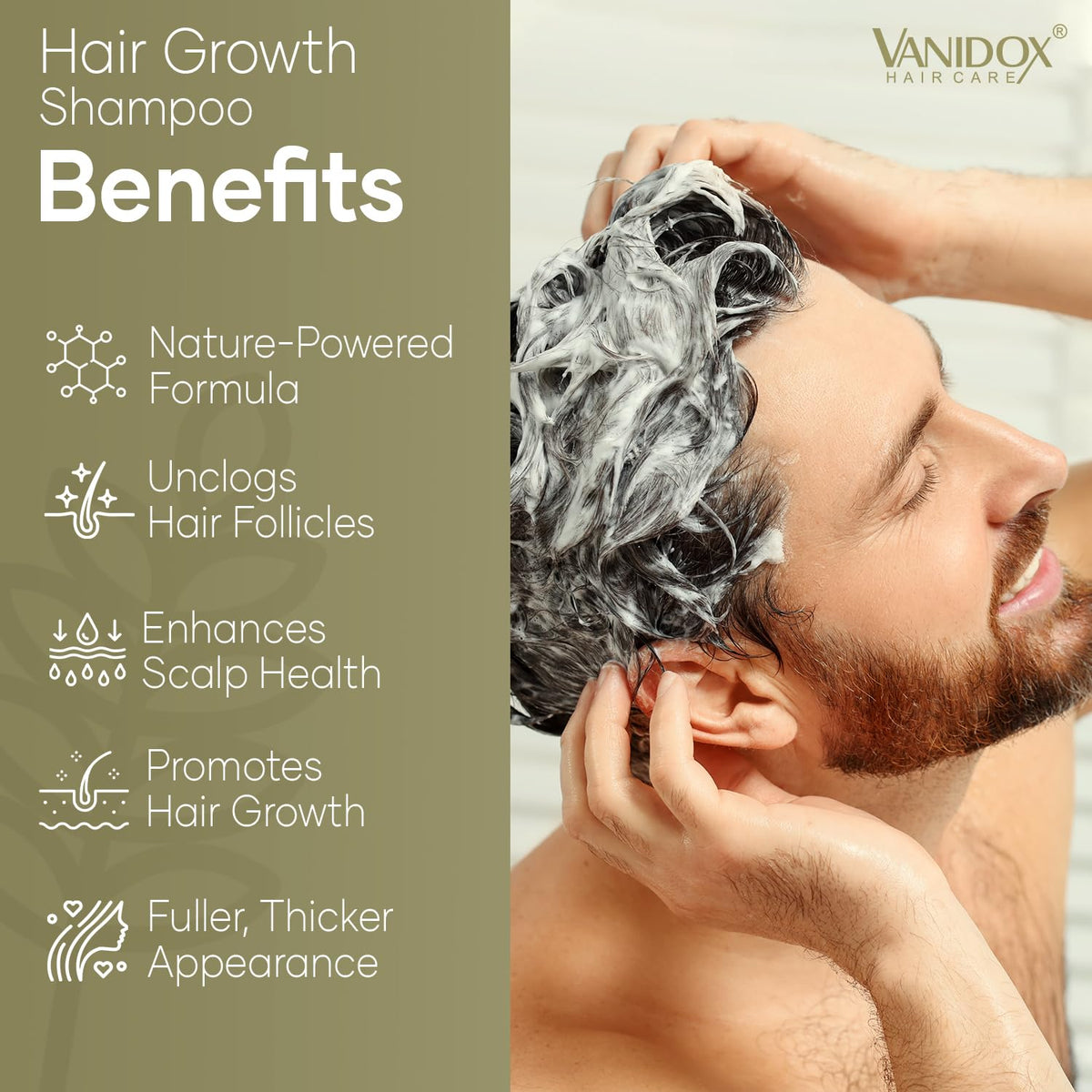 VANIDOX Carbonic Acid Shampoo with DHT Blockers, Biotin & Scalp Care