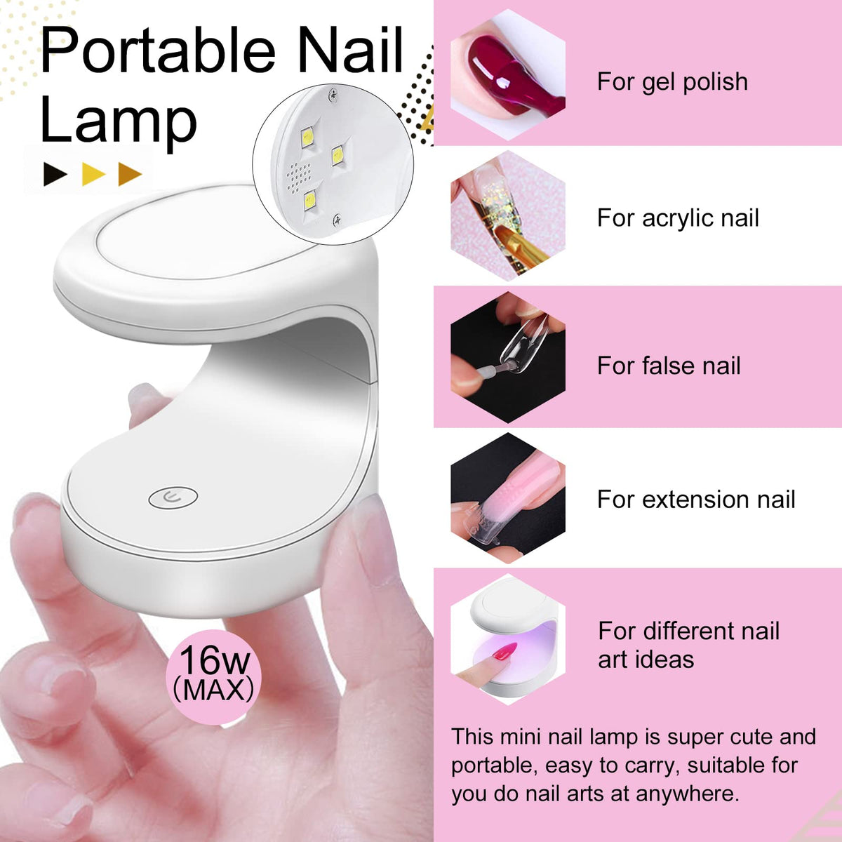SAVILAND All-in-One Nail Tips & Glue Gel Kit with UV Lamp, 240 T-Shape Tips