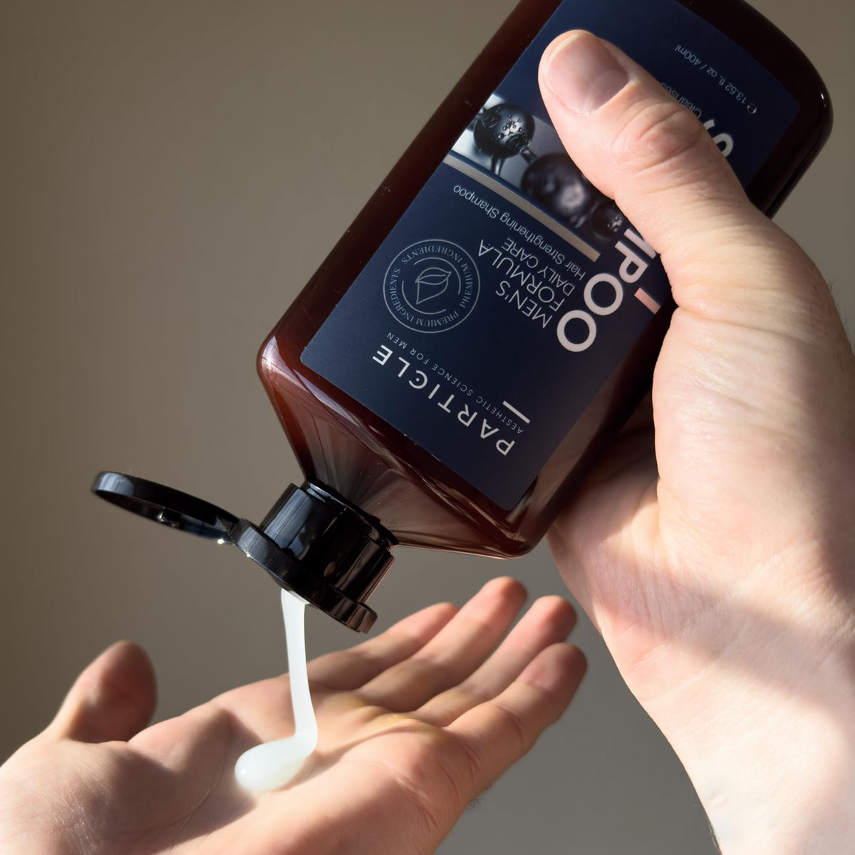 Particle Hair Thickening Shampoo for Men with Biotin