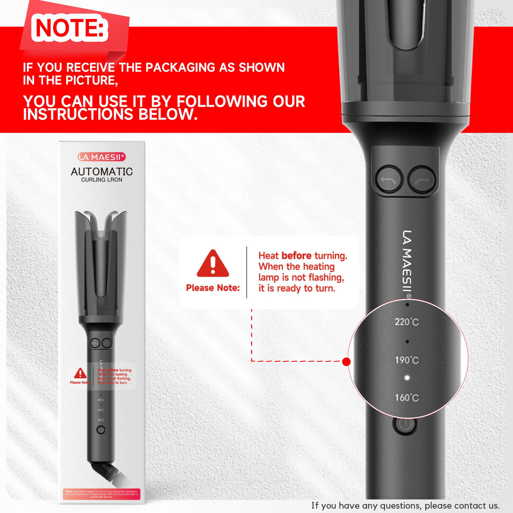LA MAESII 1-Inch Automatic Rotating Curling Iron