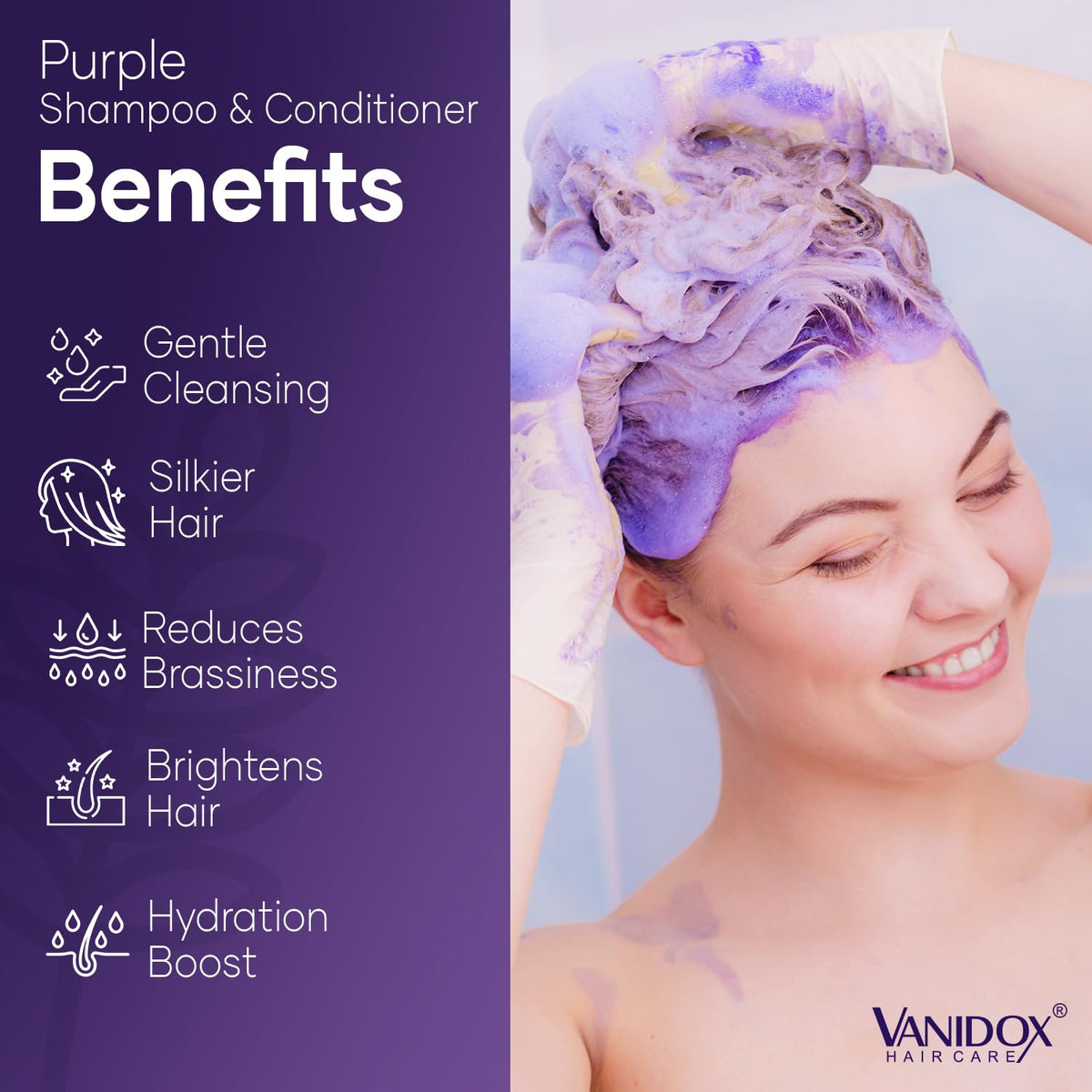 VANIDOX Sulfate-Free Purple Toning Shampoo