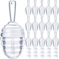 28-Piece Honey Pot Empty Lip Gloss Tubes with Wands, Clear