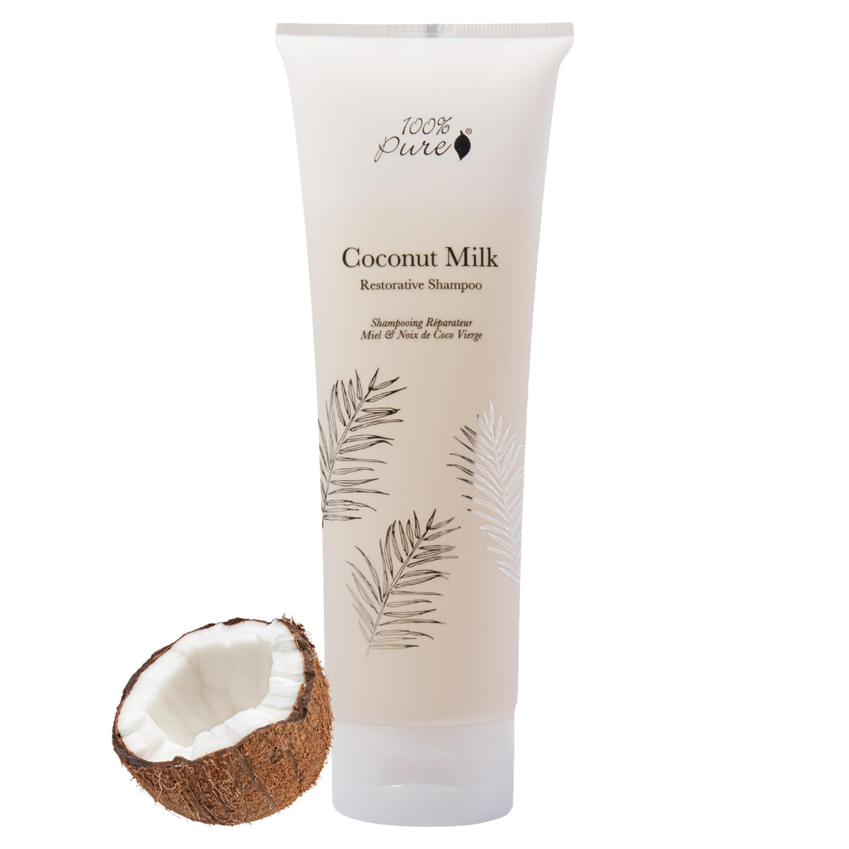 100% Pure Coconut Milk Restorative Shampoo, Sulfate-Free