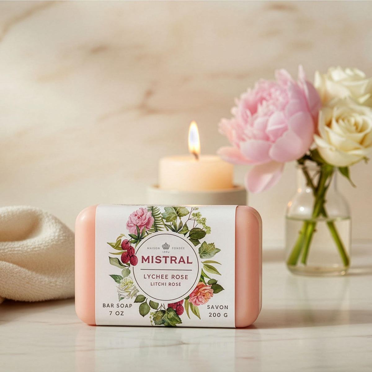 Mistral Triple-Milled French Bar Soap with Shea Butter & Olive Oil