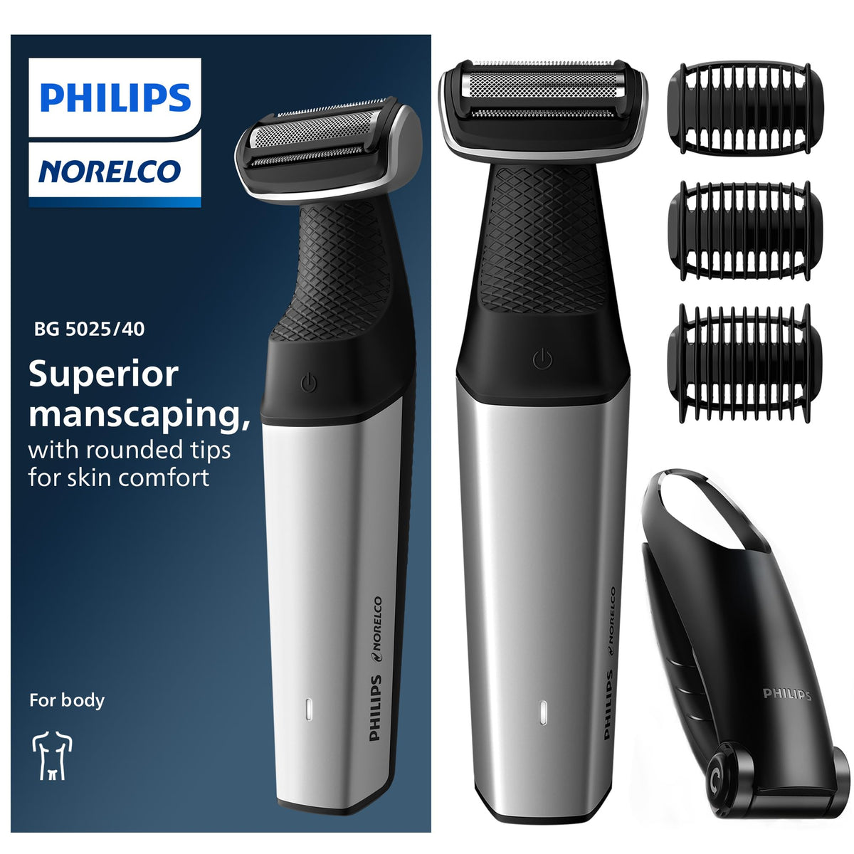 Philips Norelco Body Groomer 5000 Series for Men, Black