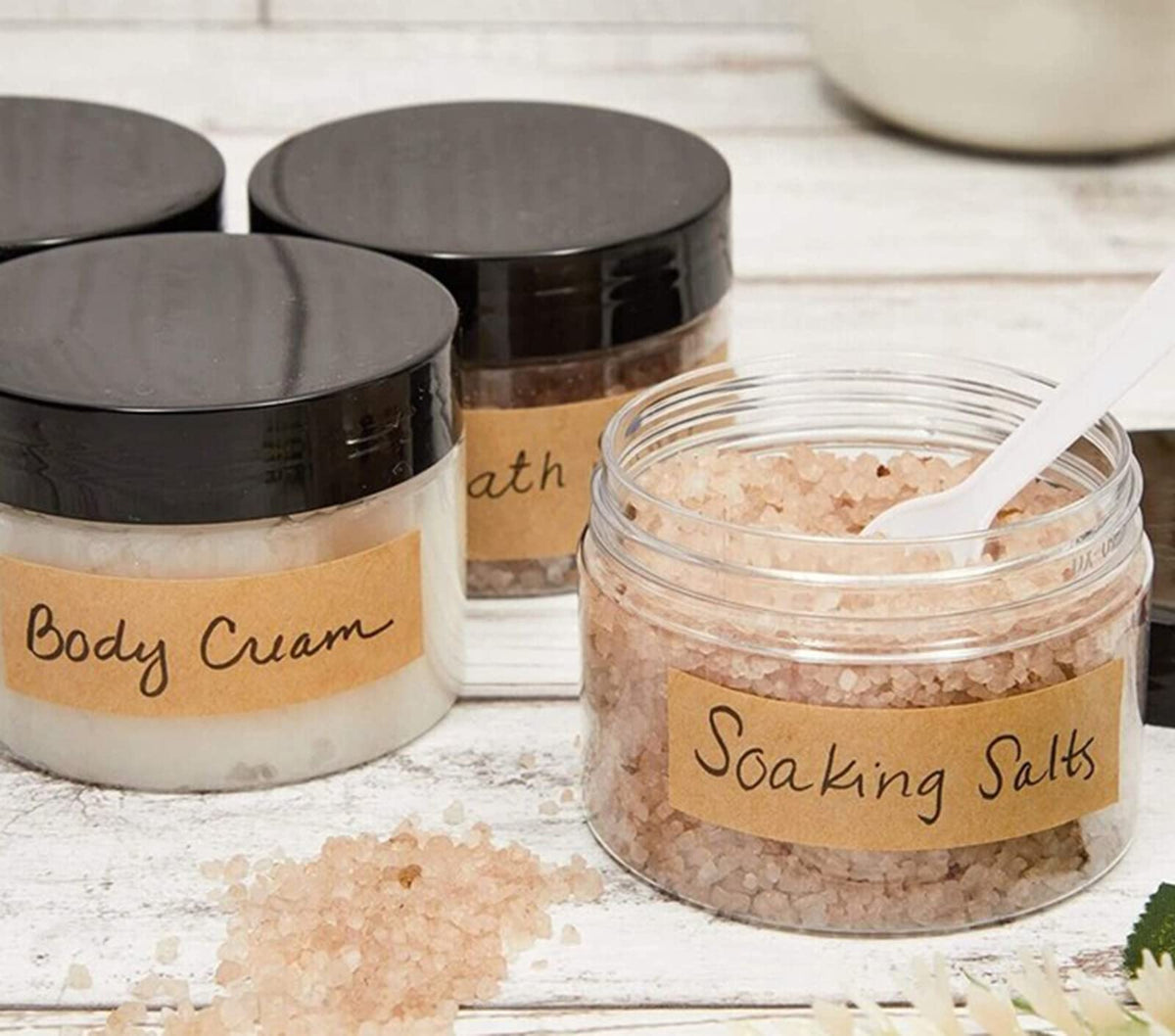 Clear Plastic Storage Jars with Lids