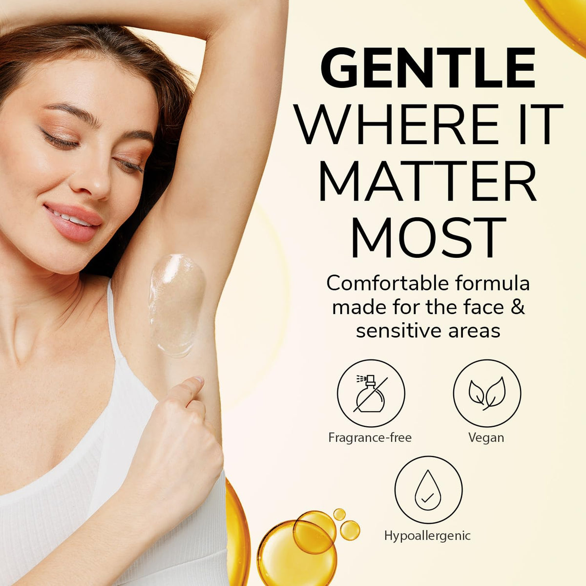 Dermwax Elite Naked Clear Hard Wax Beads, Hypoallergenic Fragrance-Free Gel Formula