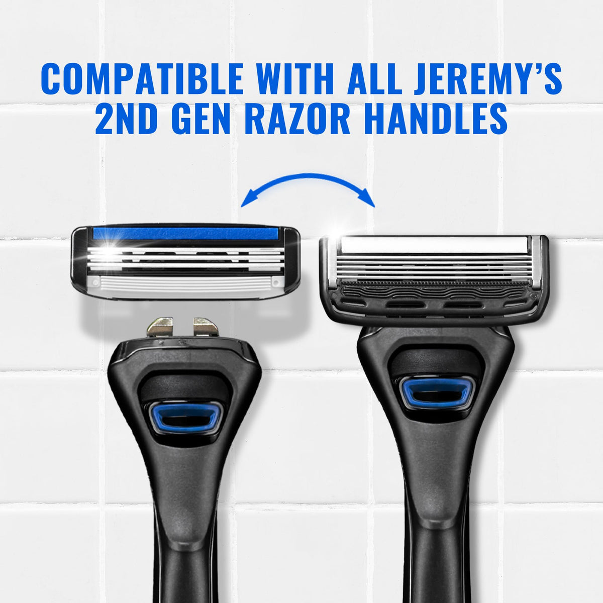 Jeremy's Razors Sprint 3 Razor Blade Refills for Men, 8 Cartridges