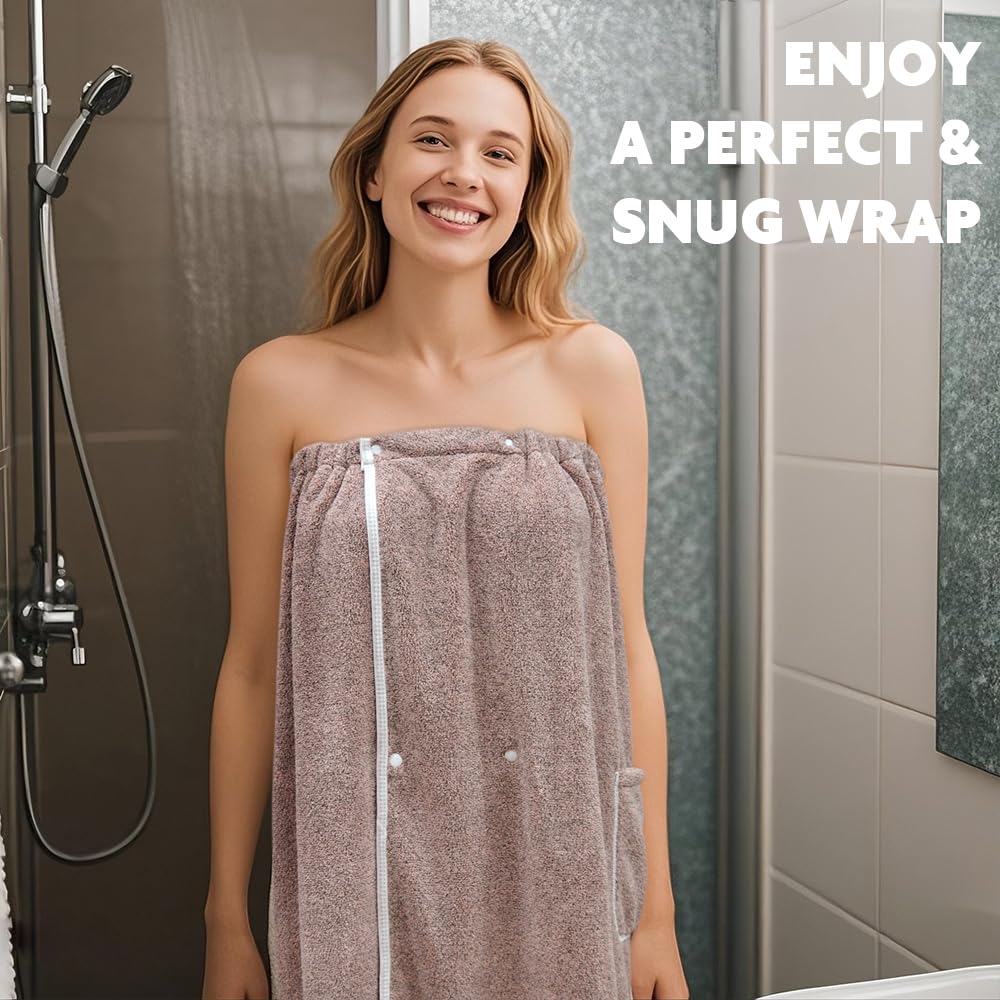 SINLAND Women's Microfiber Bath Wrap Body Towel