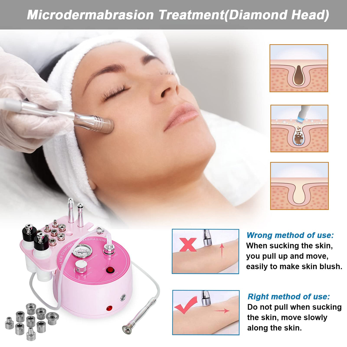 3-in-1 Diamond Microdermabrasion Facial Skin Care Machine