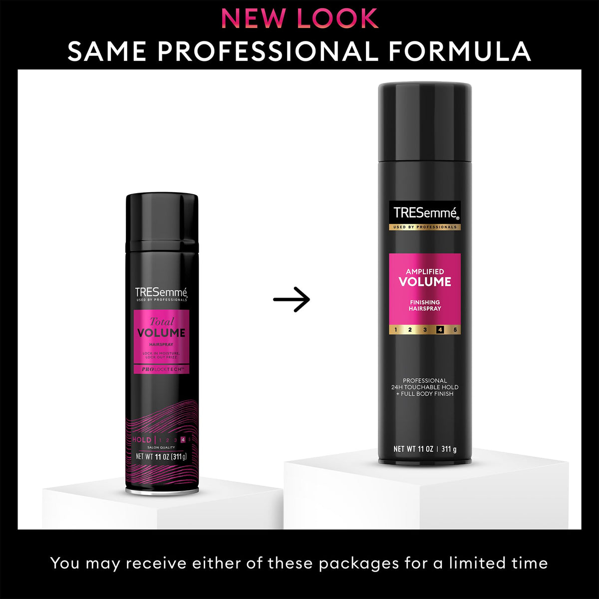 TRESemmé Amplified Volume Hairspray 2-Pack with Travel Extra Hold Spray