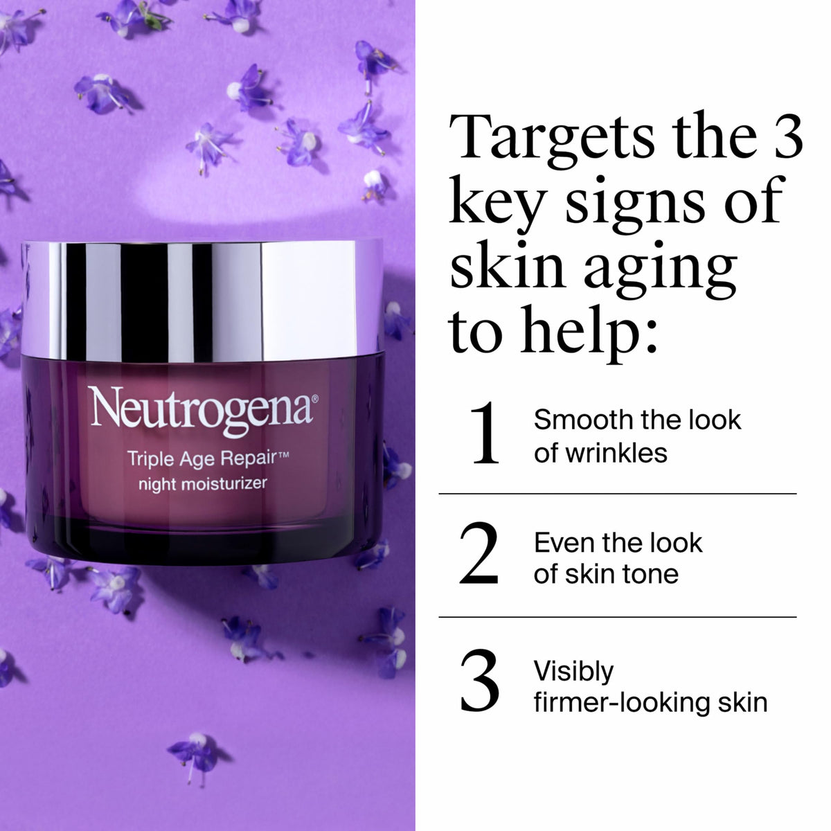 Neutrogena Triple Age Repair Night Face Moisturizer with Vitamin C