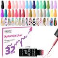 JODSONE Nail Art Gel Liner Set with Thin Brush